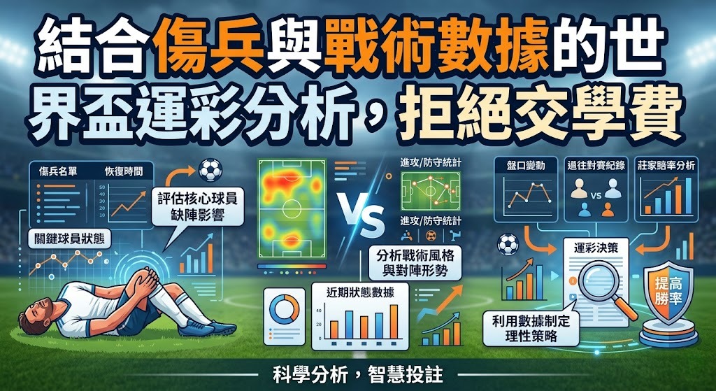 結合傷兵與戰術數據的世界盃運彩分析